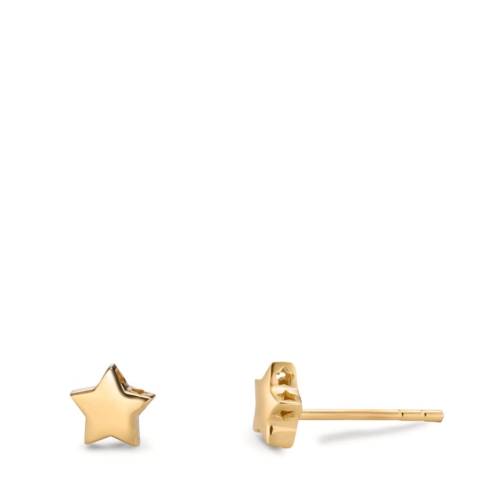 Clous d'oreilles Or jaune 14K Étoile Ø5 mm-607187