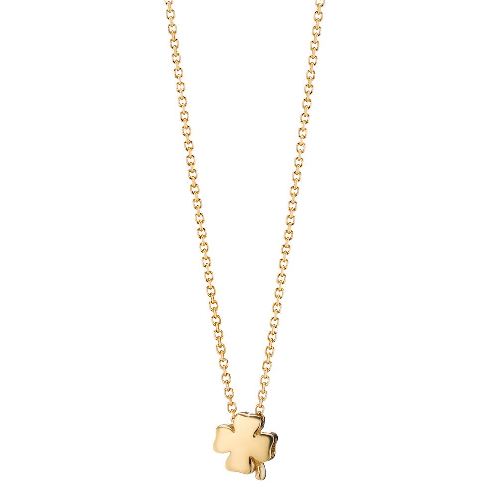 Collier Or jaune 14K Feuille de Trèfle 39-42 cm-607190