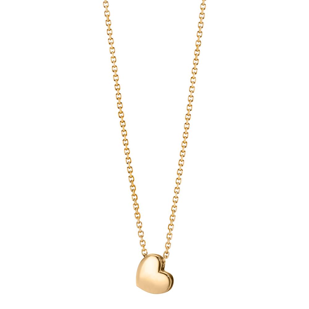 Collier Or jaune 14K Coeur 39-42 cm-607192