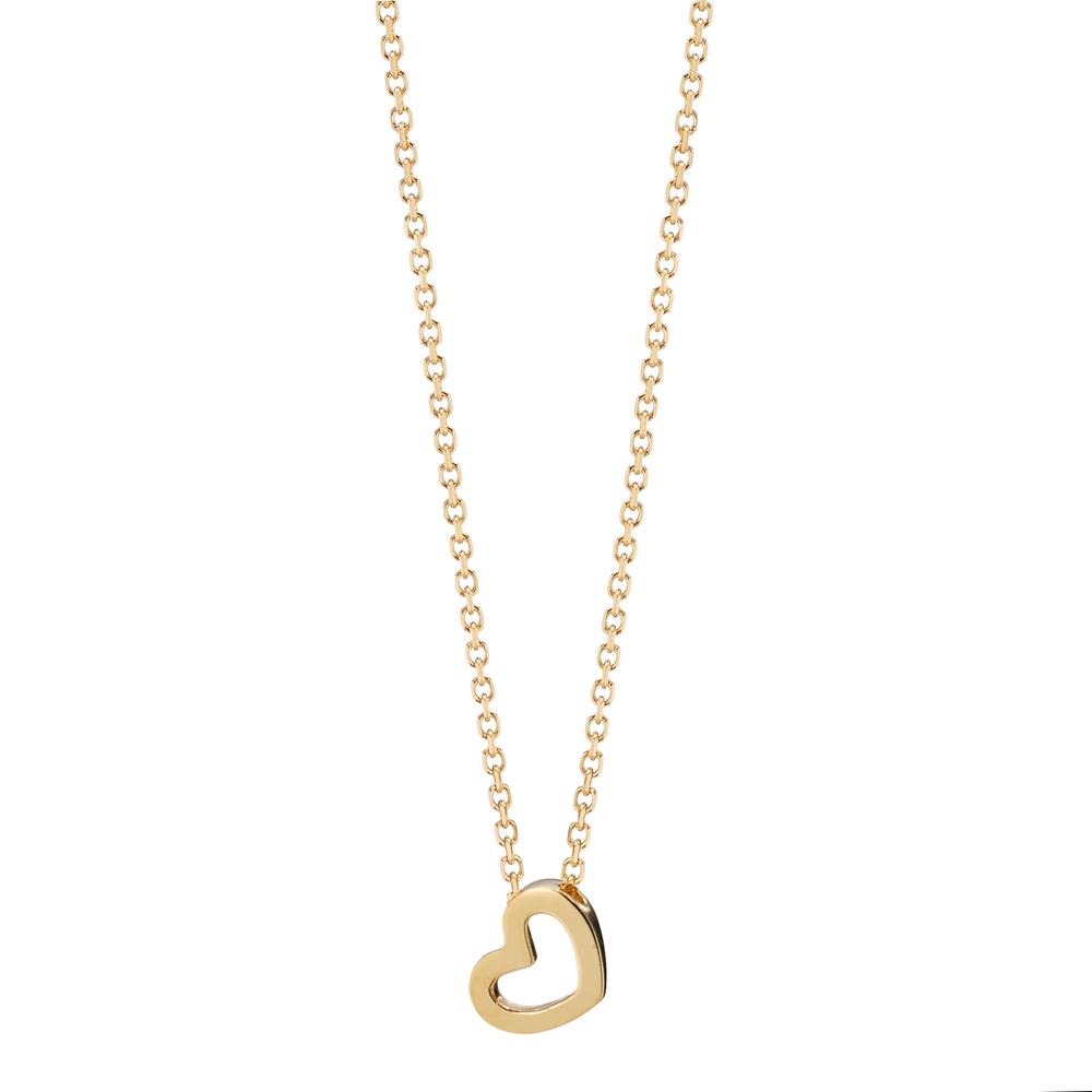 Collier Or jaune 14K Coeur 39-42 cm-607201