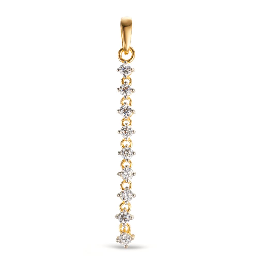 Pendentif Or jaune 9K Zircone 9 Pierres-607314
