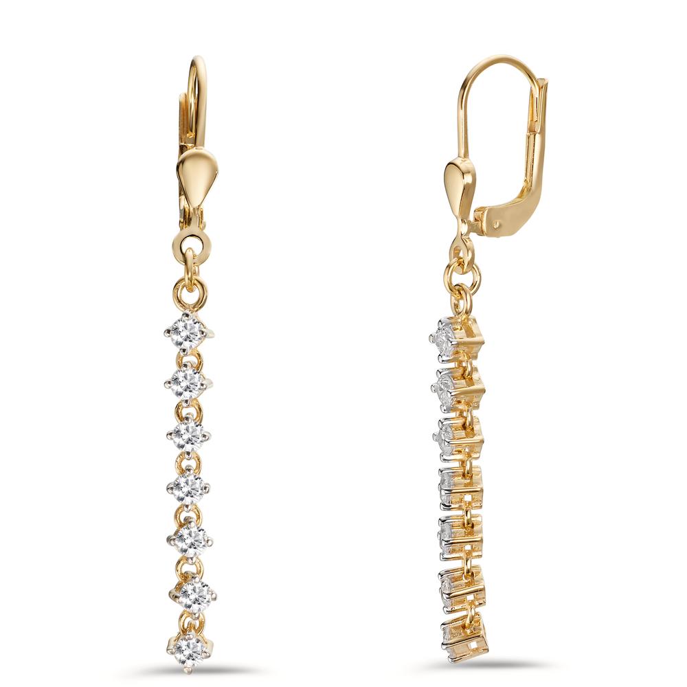 Pendant d'oreilles Or jaune 9K Zircone 14 Pierres-607315