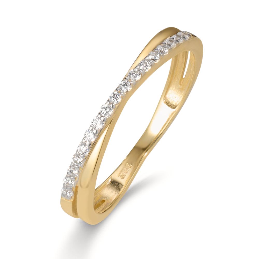 Bague Or jaune 9K Zircone-607319