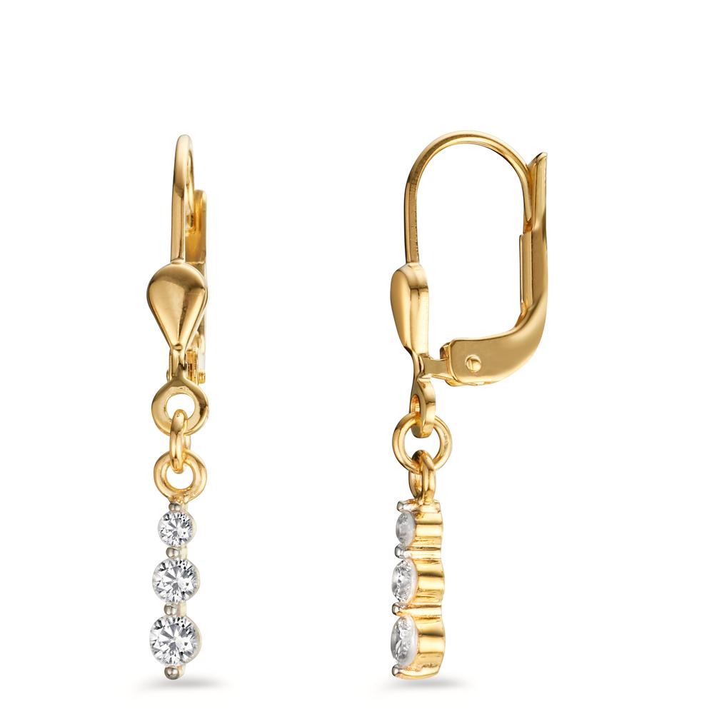 Pendant d'oreilles Or jaune 9K Zircone 6 Pierres-607329