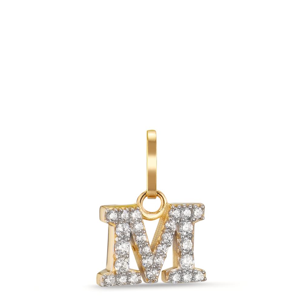 Pendentif Or jaune 9K Zircone-607360