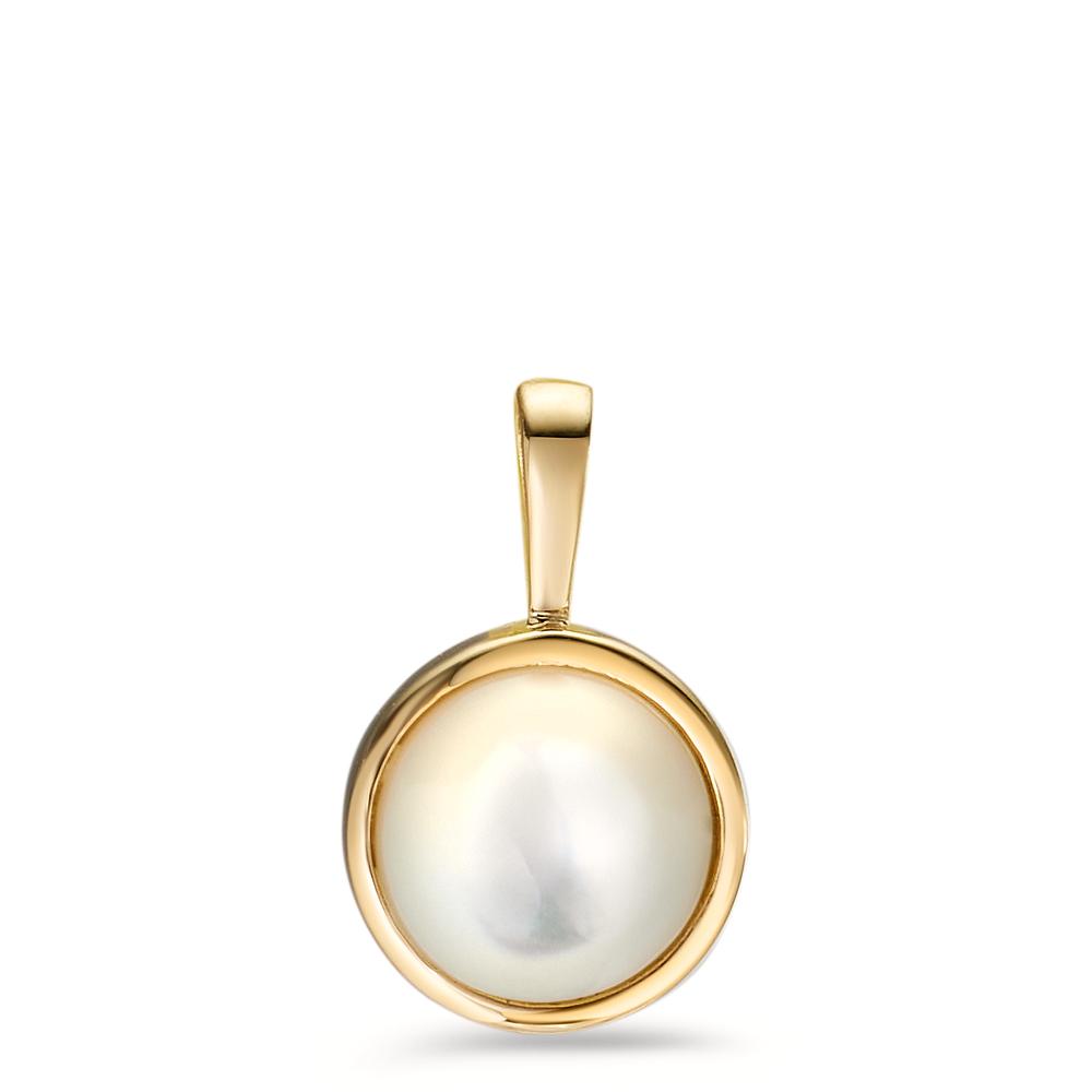 Pendentif Or jaune 9K nacre Ø8.5 mm-607404