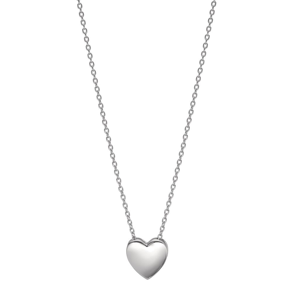 Collier Argent Rhodié Coeur 42-45 cm-607437