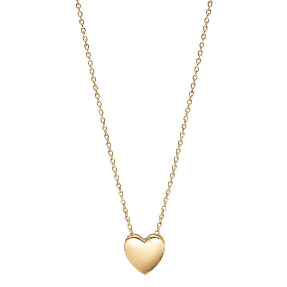 Collier Argent jaune Plaqué or Coeur 42-45 cm-607438