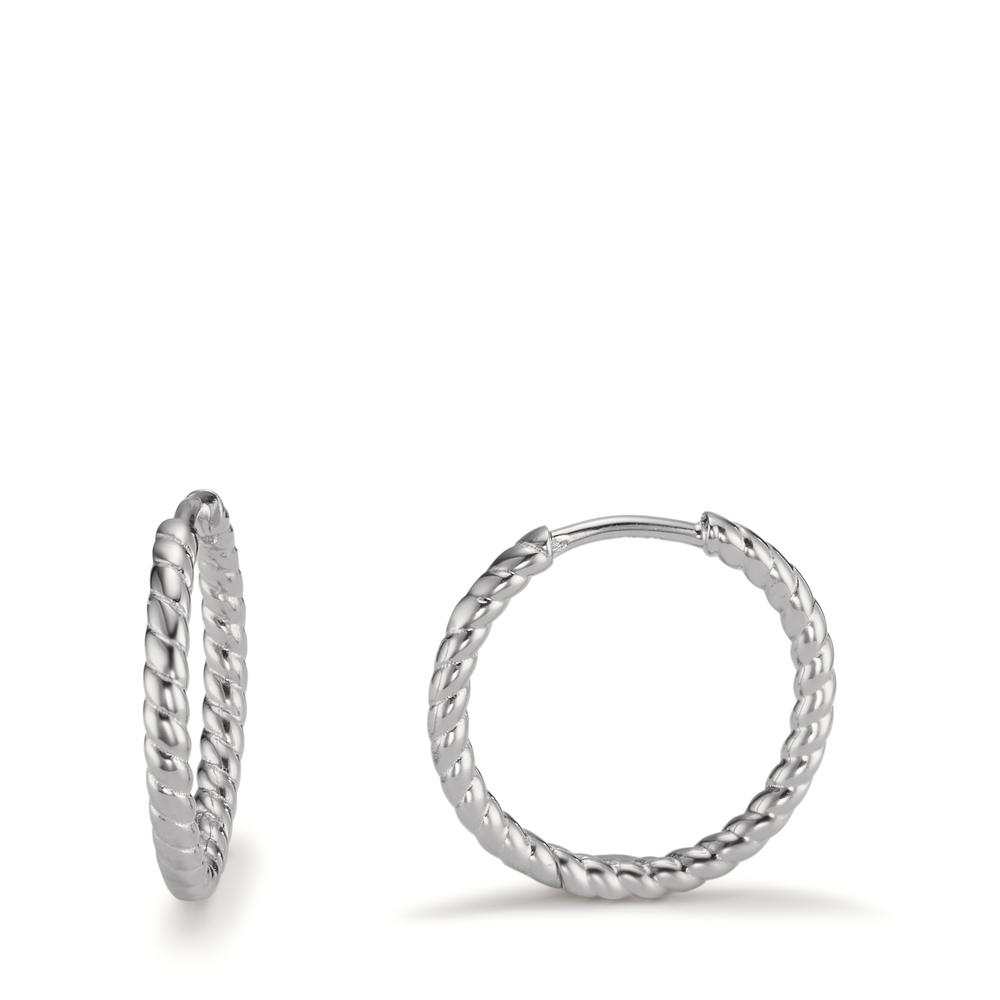 Créoles à charnières Argent Rhodié-607445