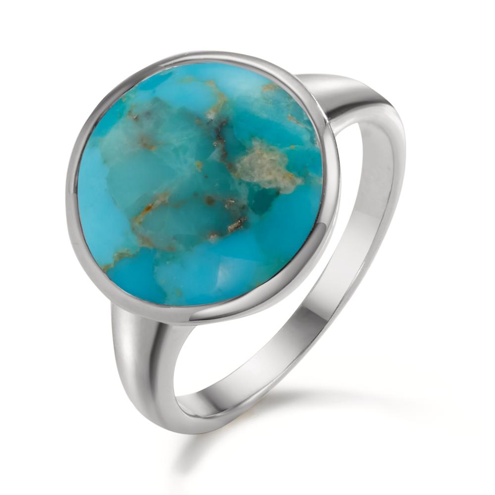 Bague Argent Turquoise Rhodié-607499