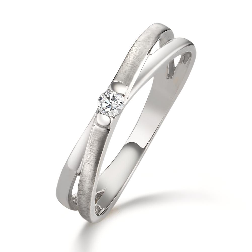 Bague Or blanc 9K Zircone-607545