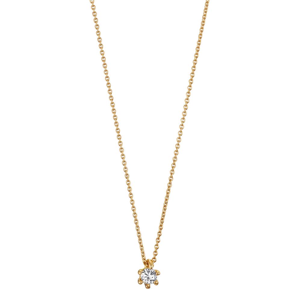 Collier Or jaune 18K Diamant 0.06 ct, w-si 40-42 cm-607549