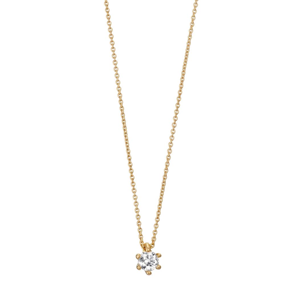 Collier Or jaune 18K Diamant 0.10 ct, w-si 40-42 cm-607550