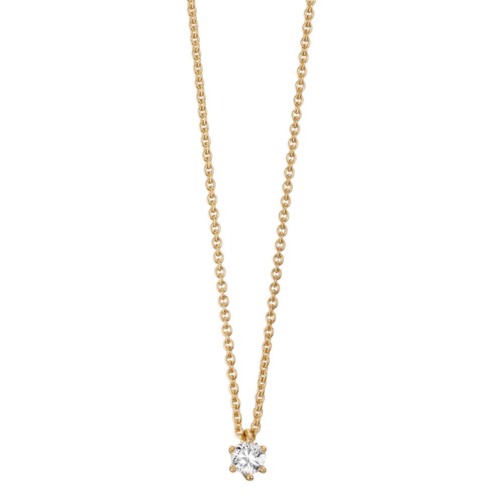 Collier Or jaune 18K Diamant 0.15 ct, w-si 40-42 cm-607552