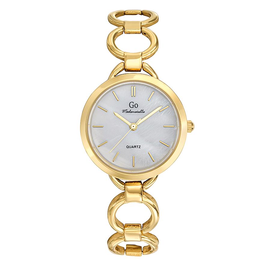 Uhr Edelstahl, Metall gelb IP beschichtet Ø30 mm-607580