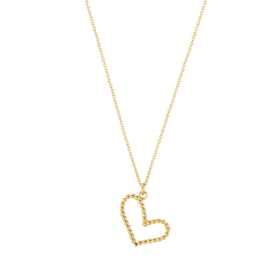 Collier Or jaune 14K Coeur 39-42 cm-607657