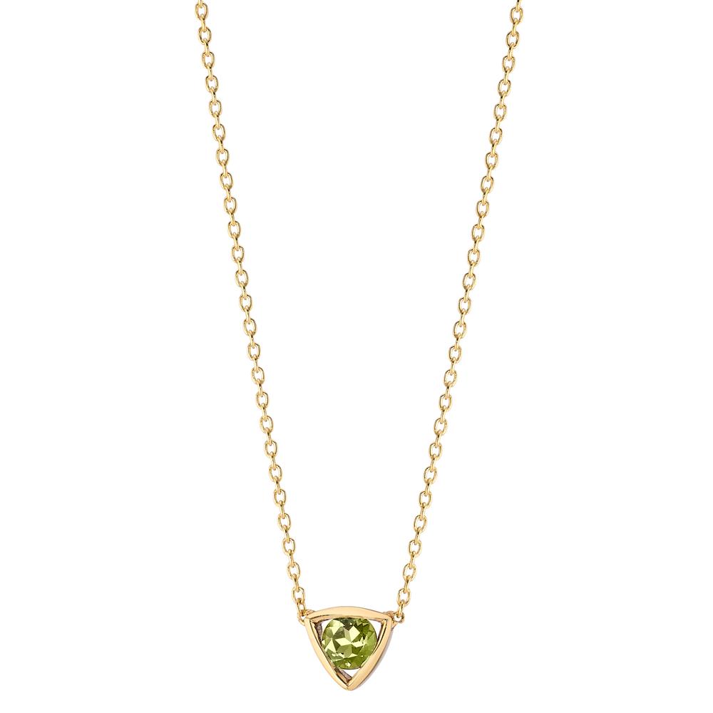 Collier Or jaune 14K Péridot 0.12 ct 39-42 cm-607668