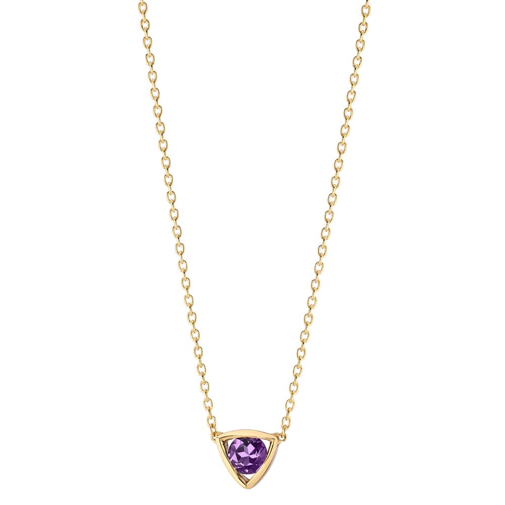 Collier Or jaune 14K Améthyste 0.11 ct 39-42 cm-607669