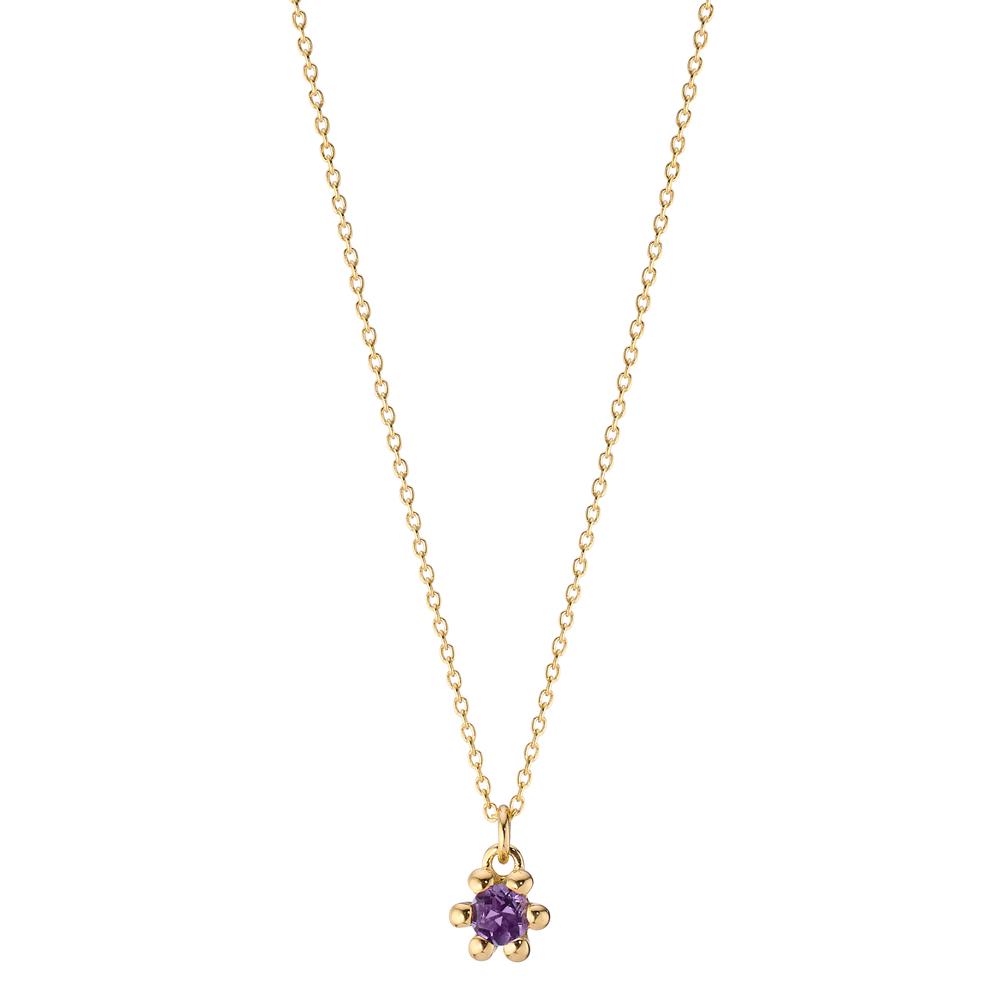 Collier Or jaune 14K Améthyste 0.10 ct 39-42 cm-607673