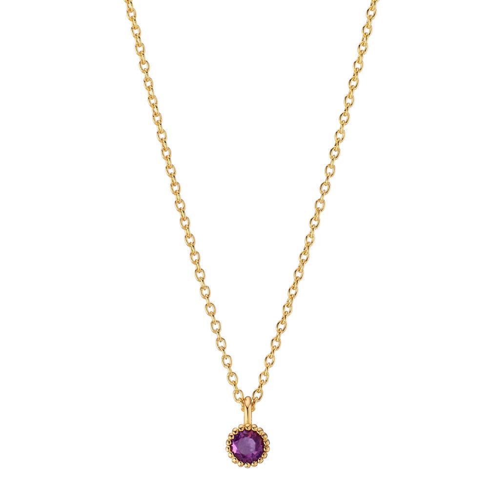 Collier Or jaune 14K Améthyste 0.064 ct 39-42 cm-607687