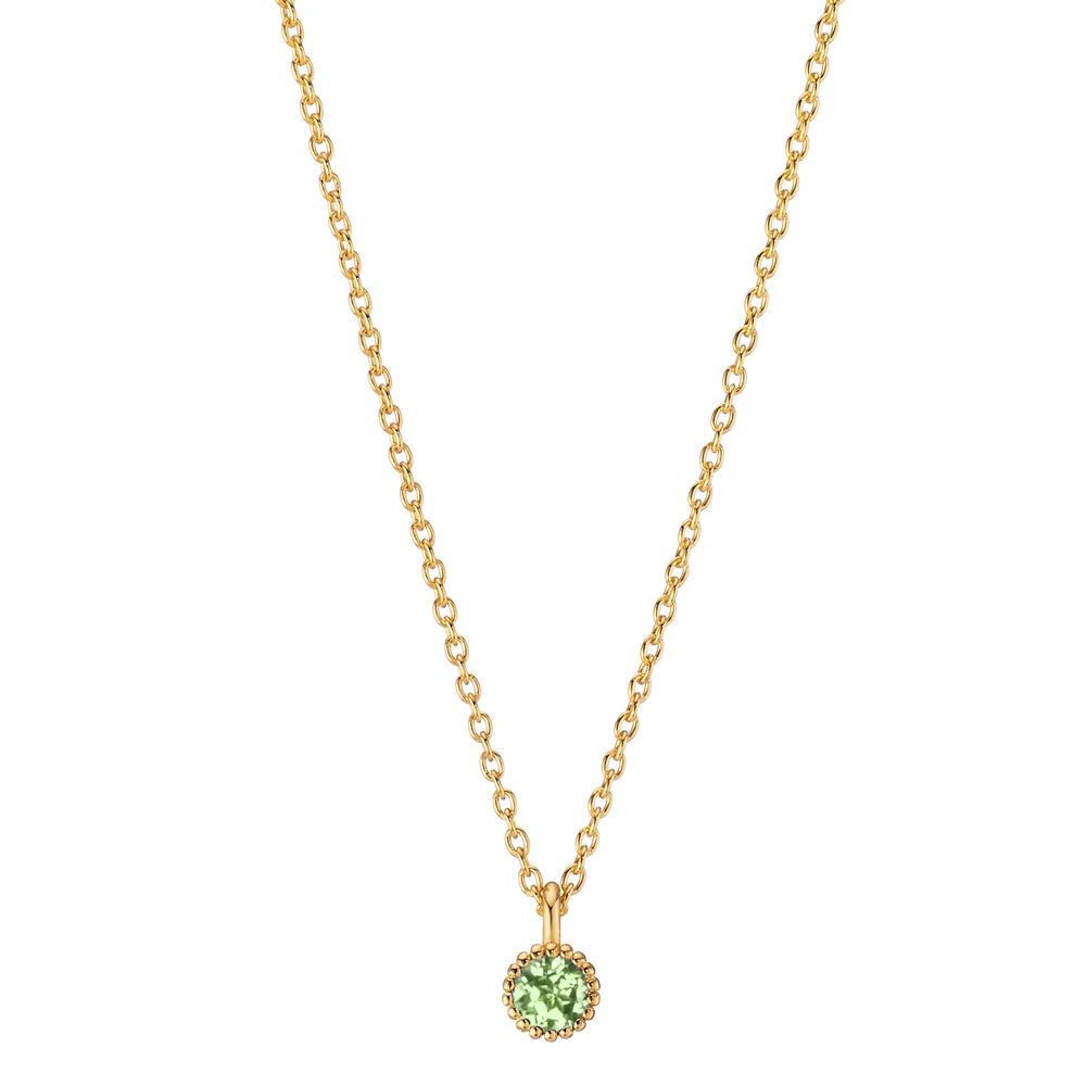 Collier Or jaune 14K Péridot 0.07 ct 39-42 cm-607688