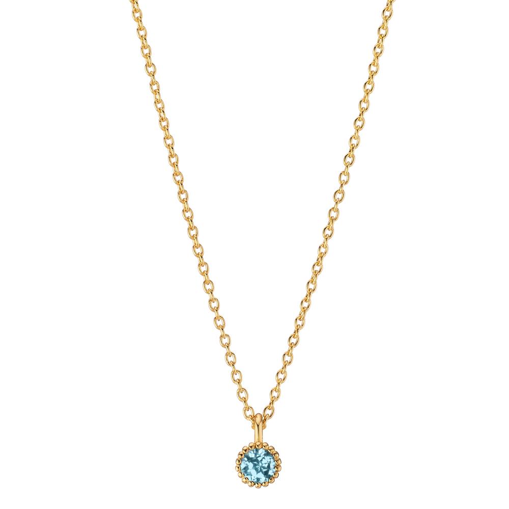 Collier Or jaune 14K Topaze 0.08 ct 39-42 cm-607689