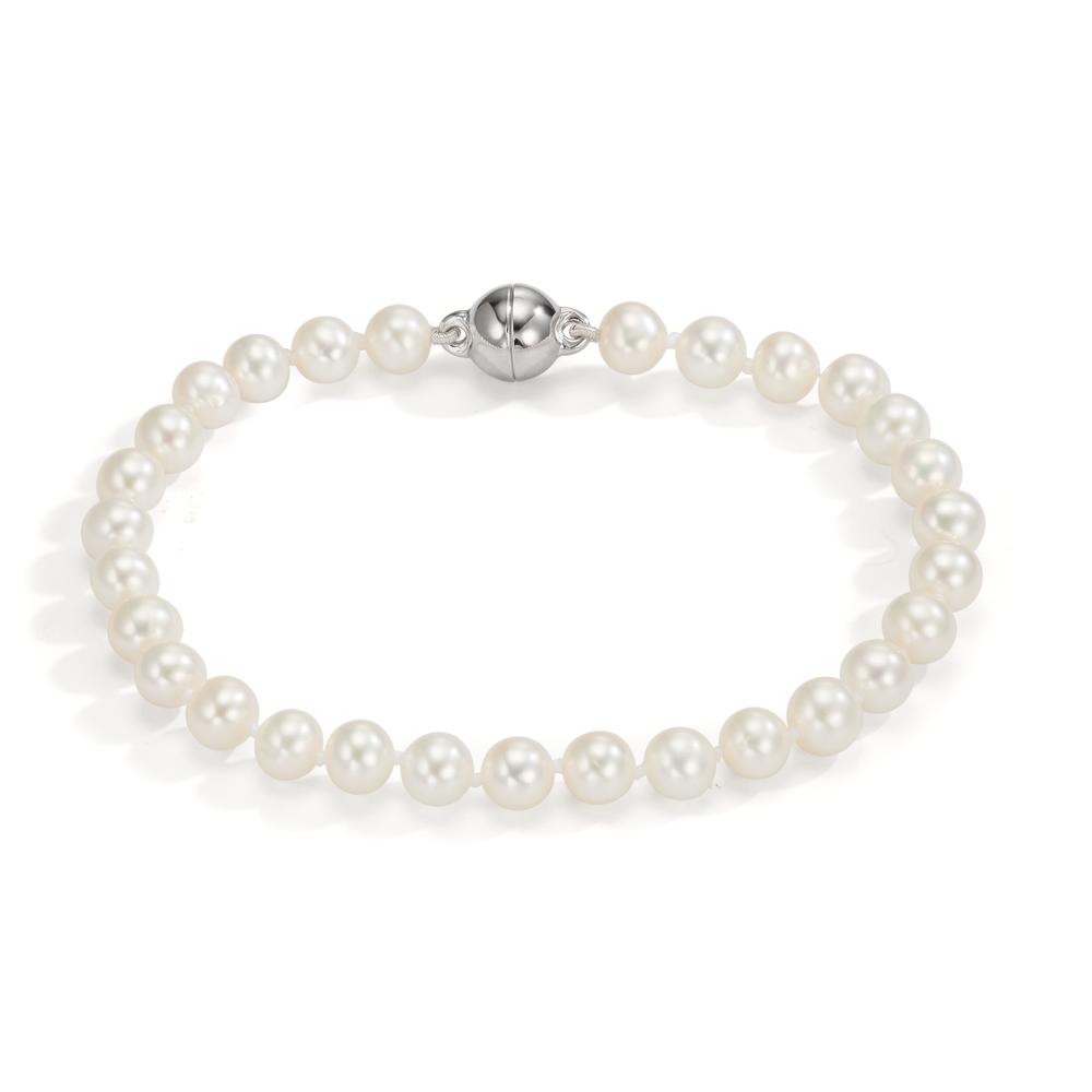 Bracelet Argent Rhodié perle d'eau douce 5-6 mm 19 cm-607775