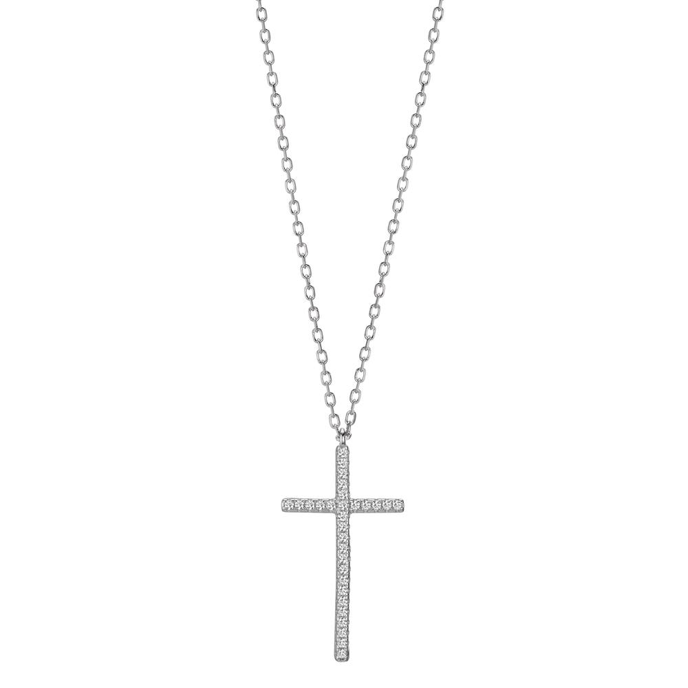 Collier Argent Rhodié Croix 40-45 cm-607890