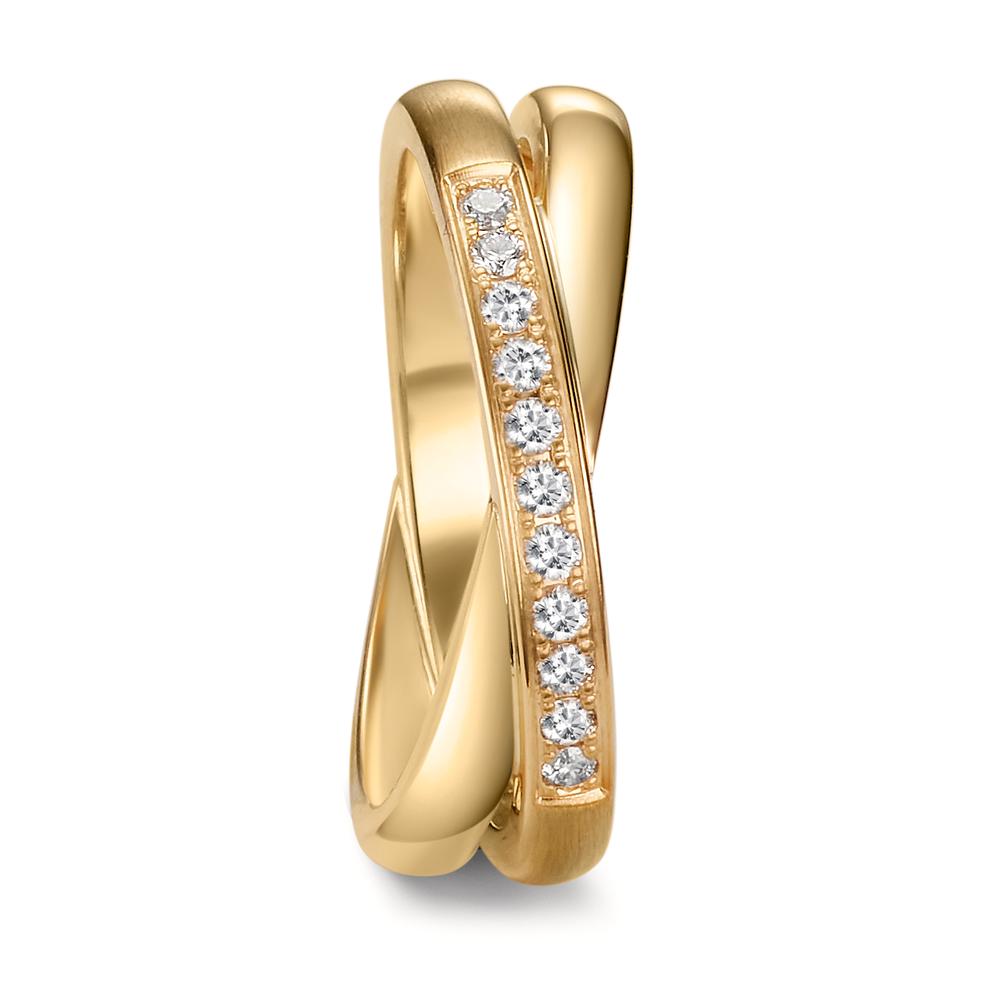 Alliance Or jaune 18K Diamant 0.165 ct, 11 Pierres, w-si-607912