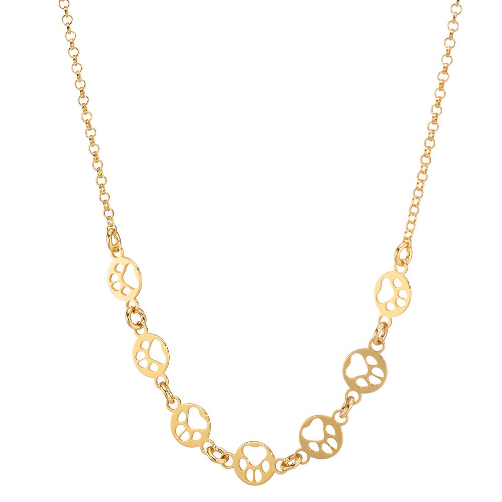Collier Argent jaune Plaqué or Patte 41-44 cm-607933
