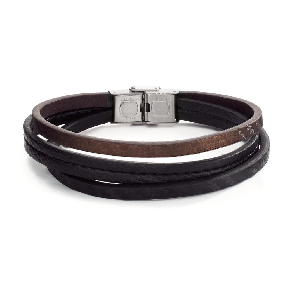 Bracelet Acier inoxydable, Cuir 22 cm-607965