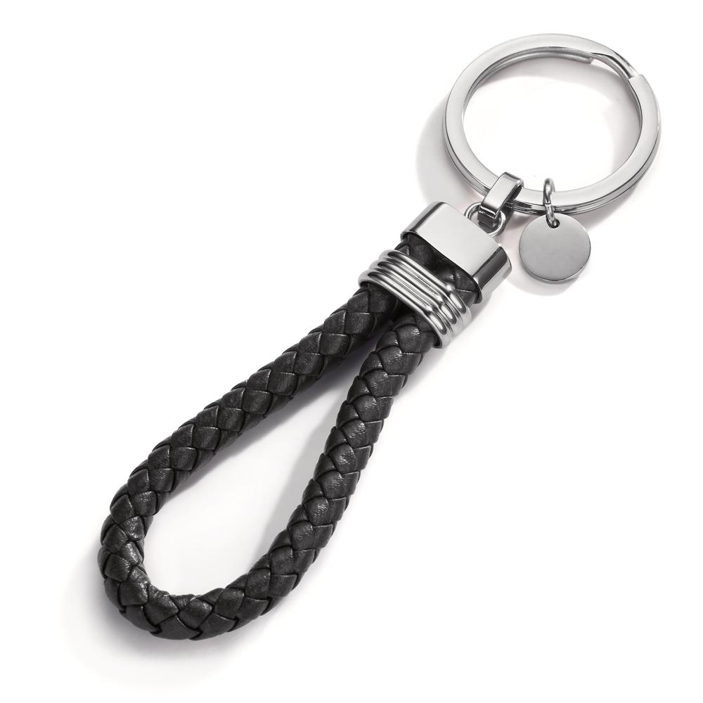 Porte-clés Acier inoxydable, Cuir 11 cm Ø30 mm-607978