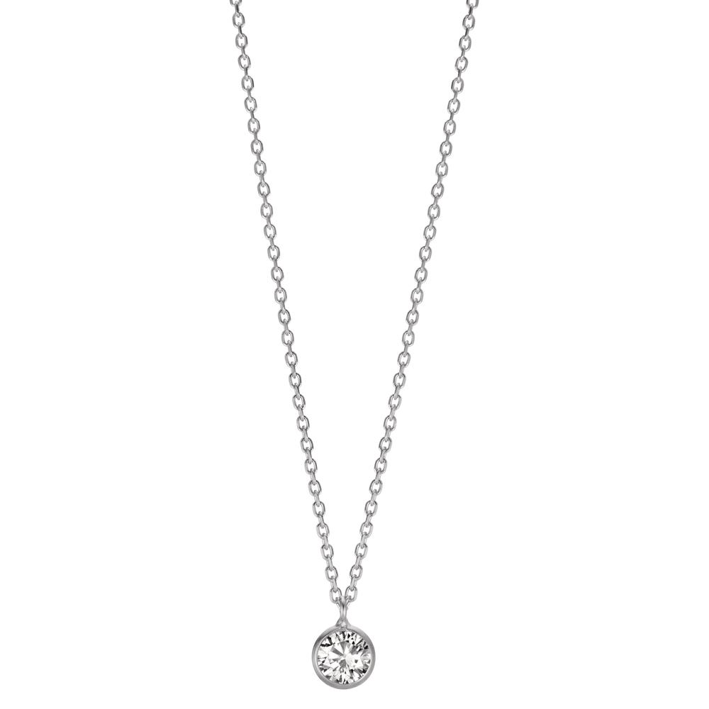 Collier Argent Zircone 5.5 mm Rhodié 38 cm-607995