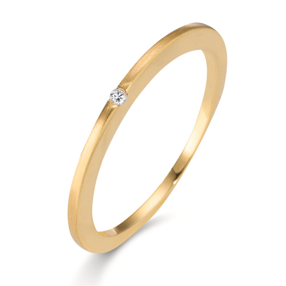 Bague à superposer Or jaune 18K Cultivé en laboratoire de diamant 0.01 ct, w-si-608009