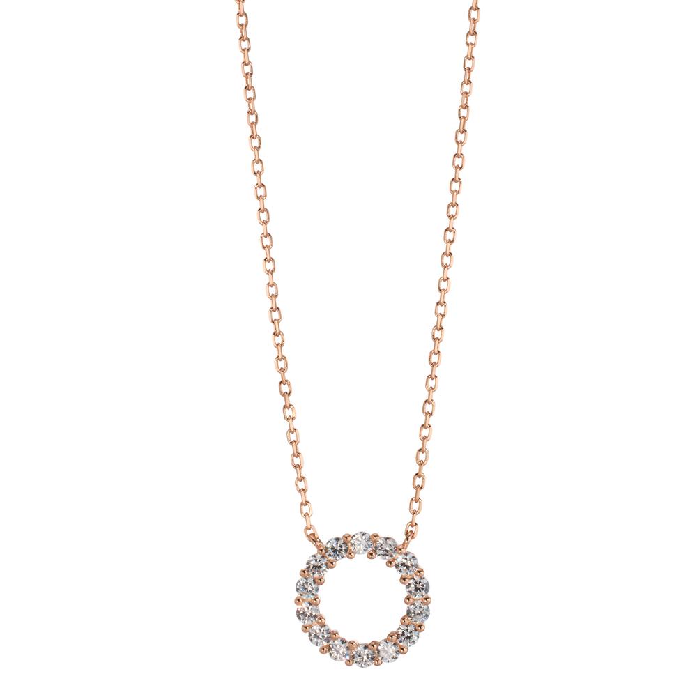 Collier Argent Zircone rosé Plaqué or 40-45 cm-608319