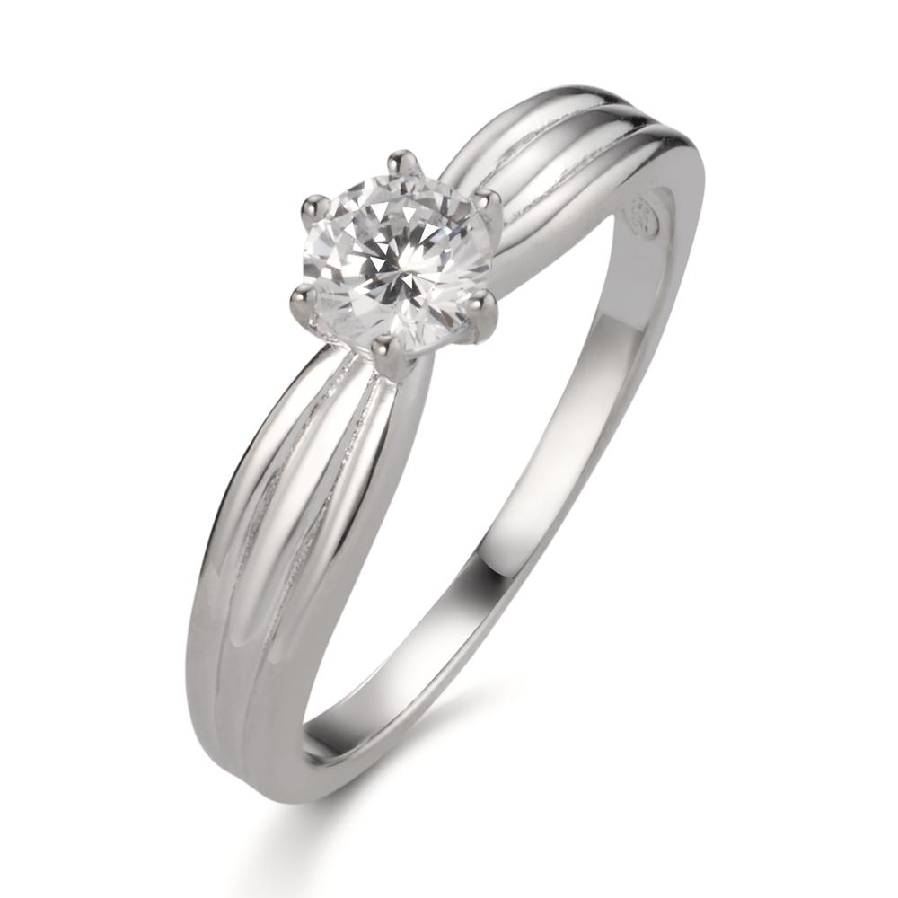 Bague Argent Zircone Rhodié-608320