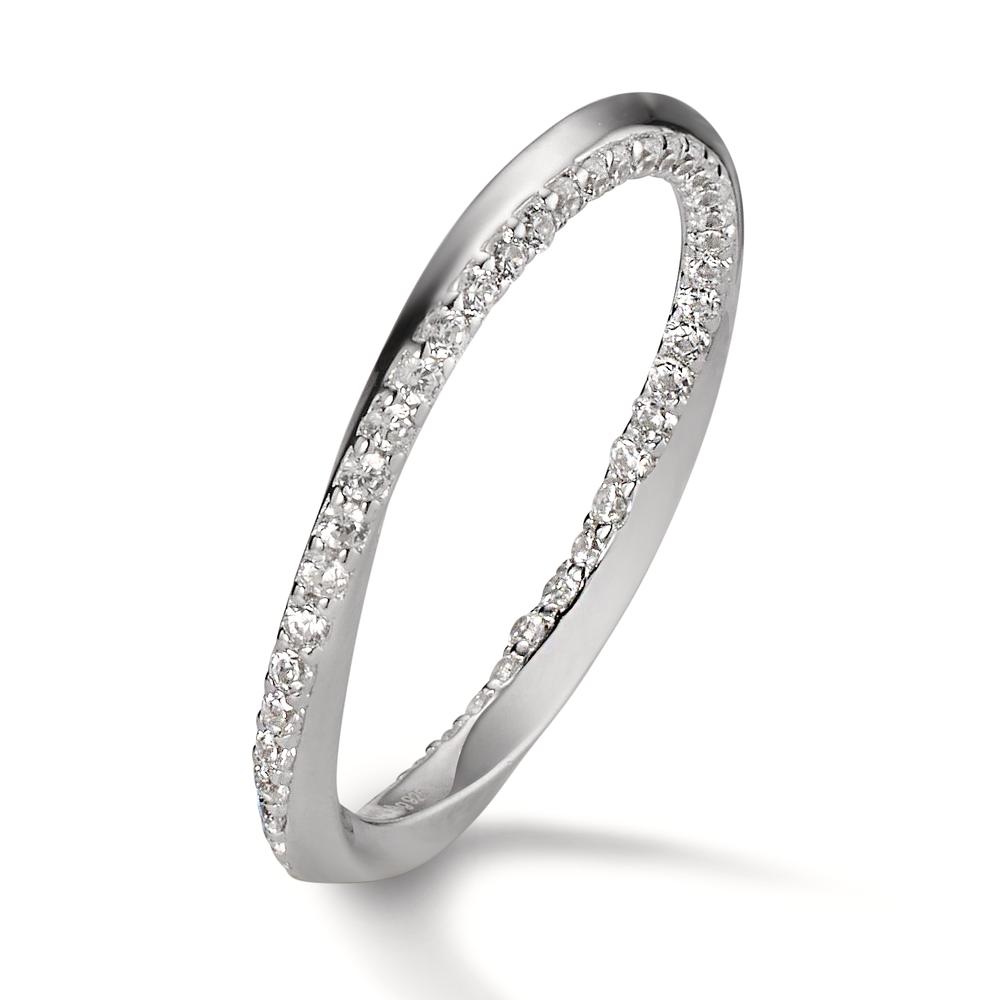 Bague Argent Zircone Rhodié-608322
