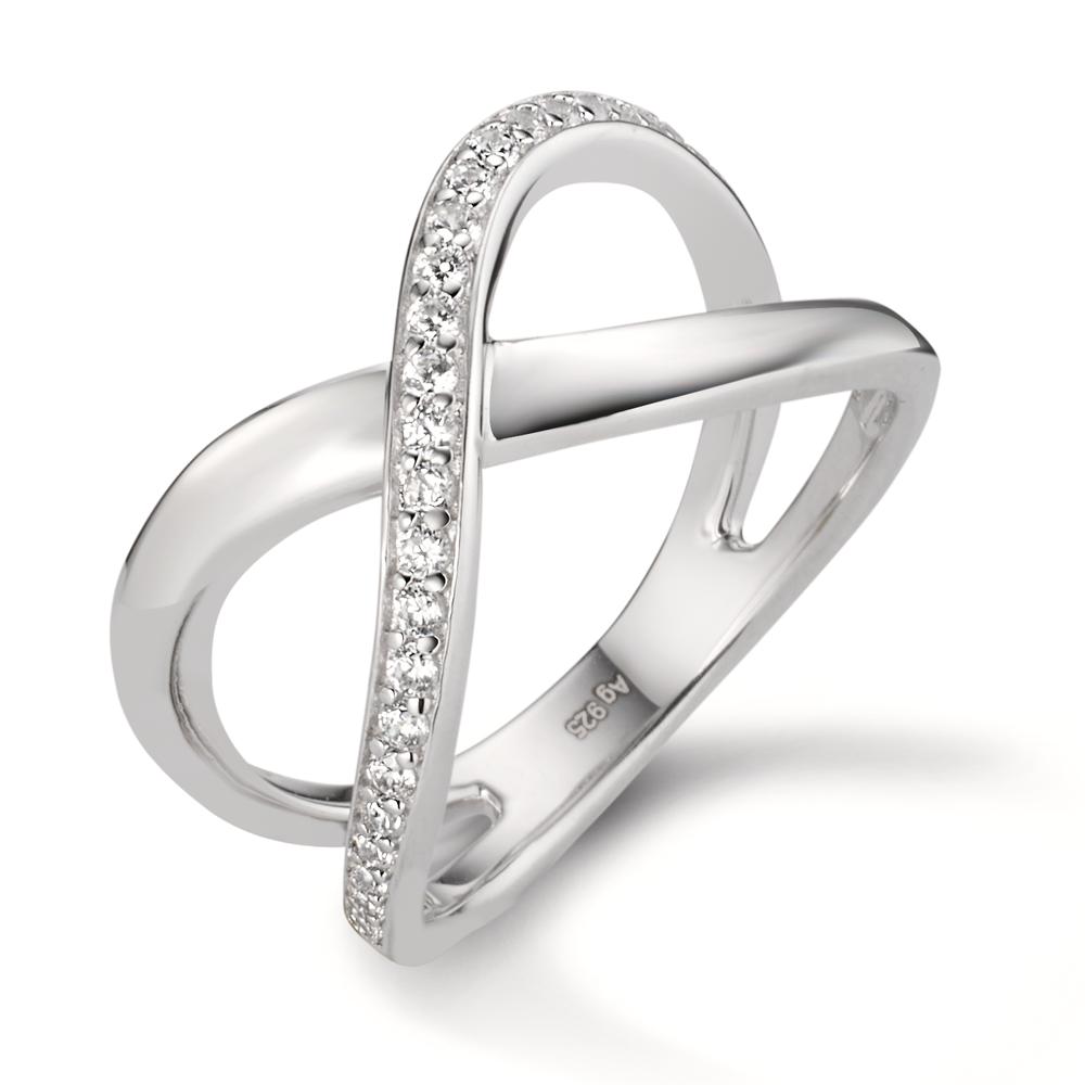 Bague Argent Zircone Rhodié-608326
