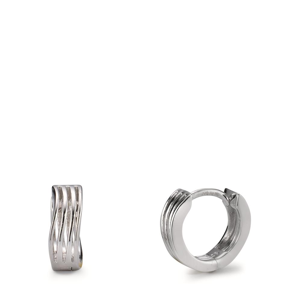 Créoles à charnières Argent Rhodié-608361
