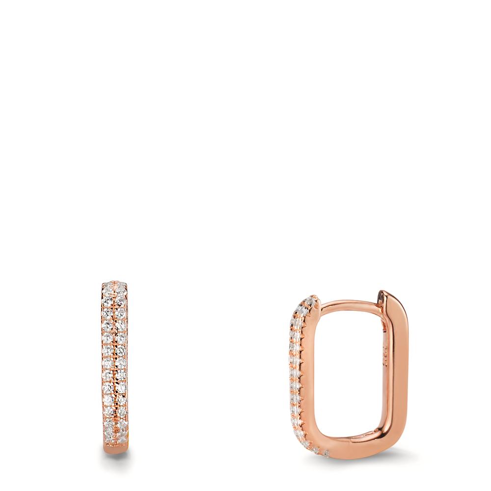 Créoles à charnières Argent Zircone rosé Plaqué or-608367