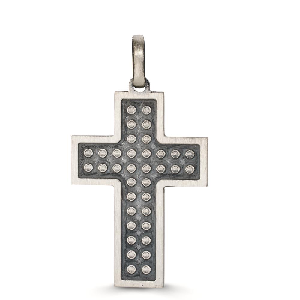 Pendentif avec gravure Argent Patinée Croix-608396