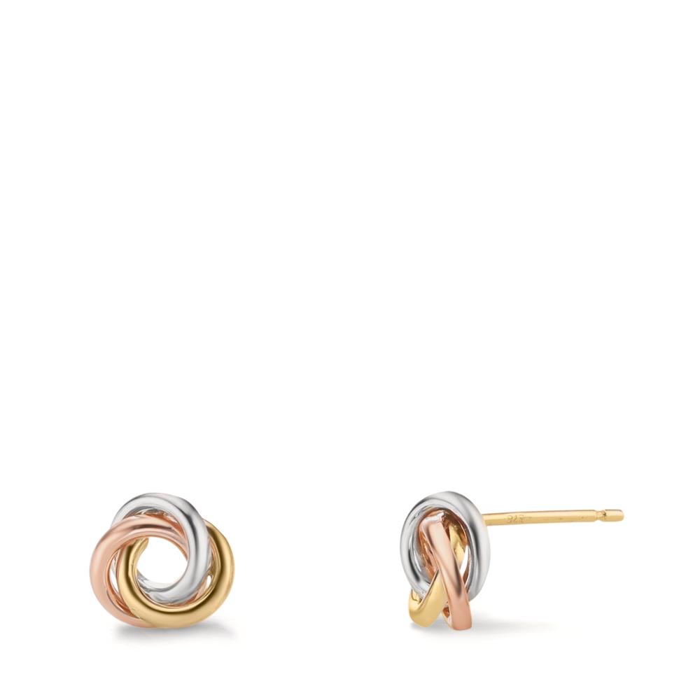 Clous d'oreilles Or jaune 9K, Or blanc 9K, Or rouge 9K Nœud Ø7 mm-608447
