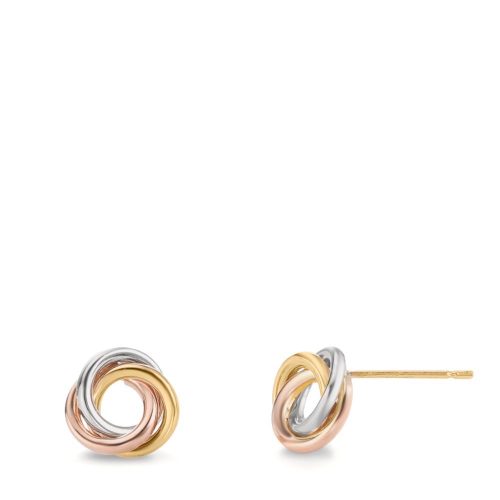 Clous d'oreilles Or jaune 9K, Or blanc 9K, Or rouge 9K Nœud Ø8 mm-608449