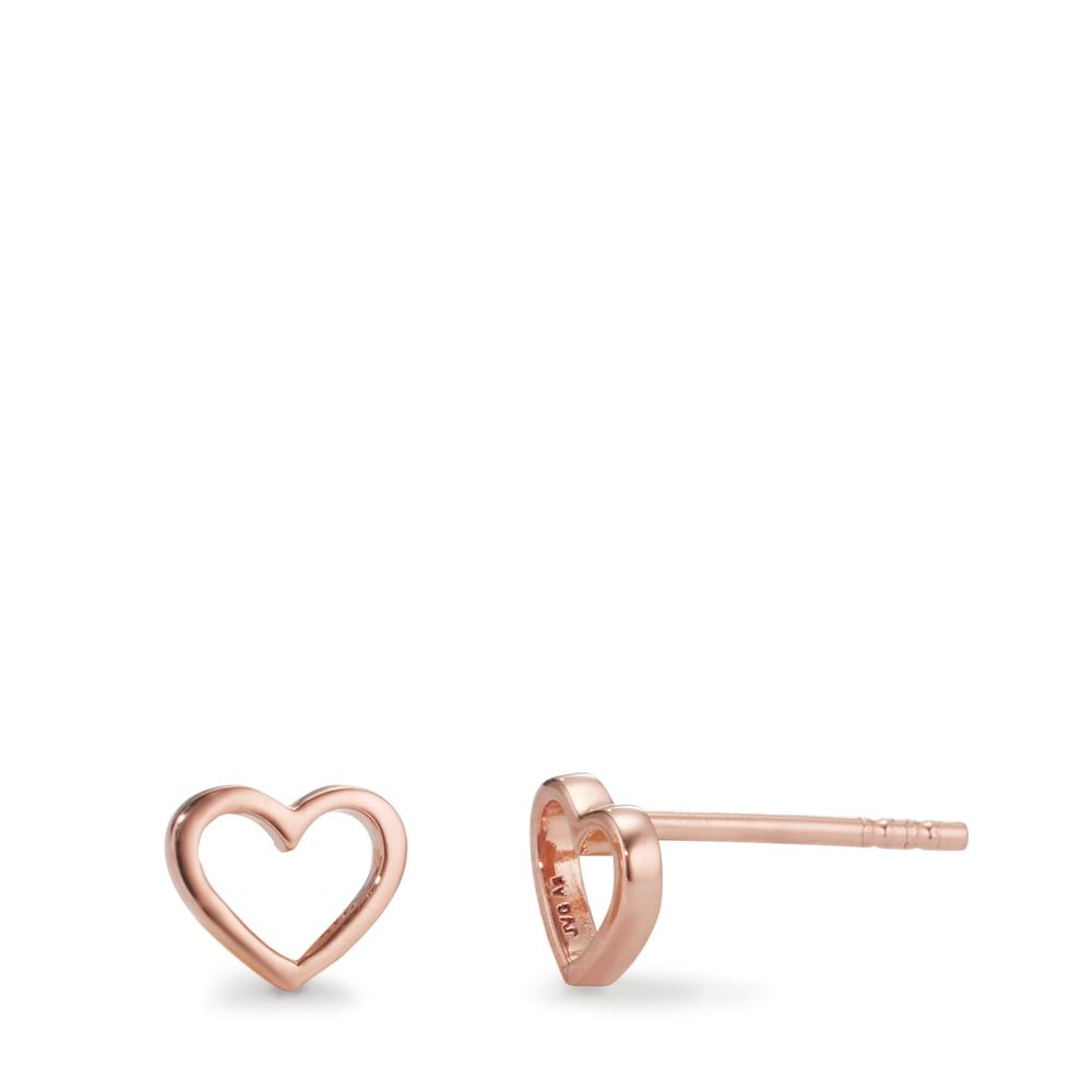 Clous d'oreilles Argent rosé Plaqué or Coeur Ø6.5 mm-608499