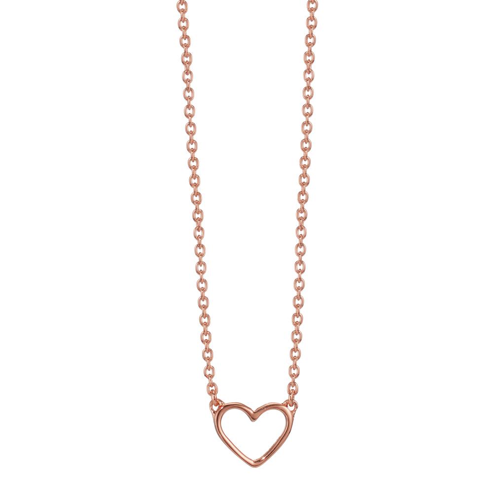 Collier Argent rosé Plaqué or Coeur 36-42 cm-608518