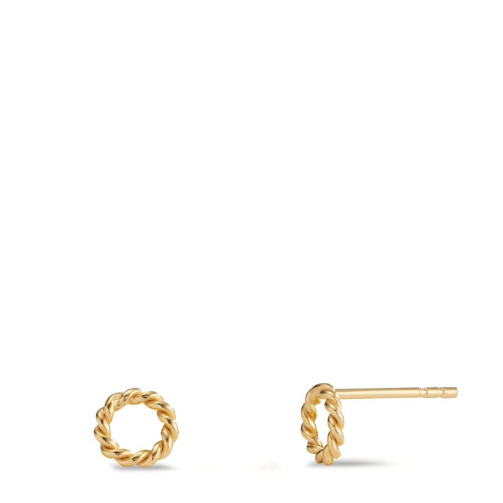 Clous d'oreilles Argent jaune Plaqué or Ø6.5 mm-608526