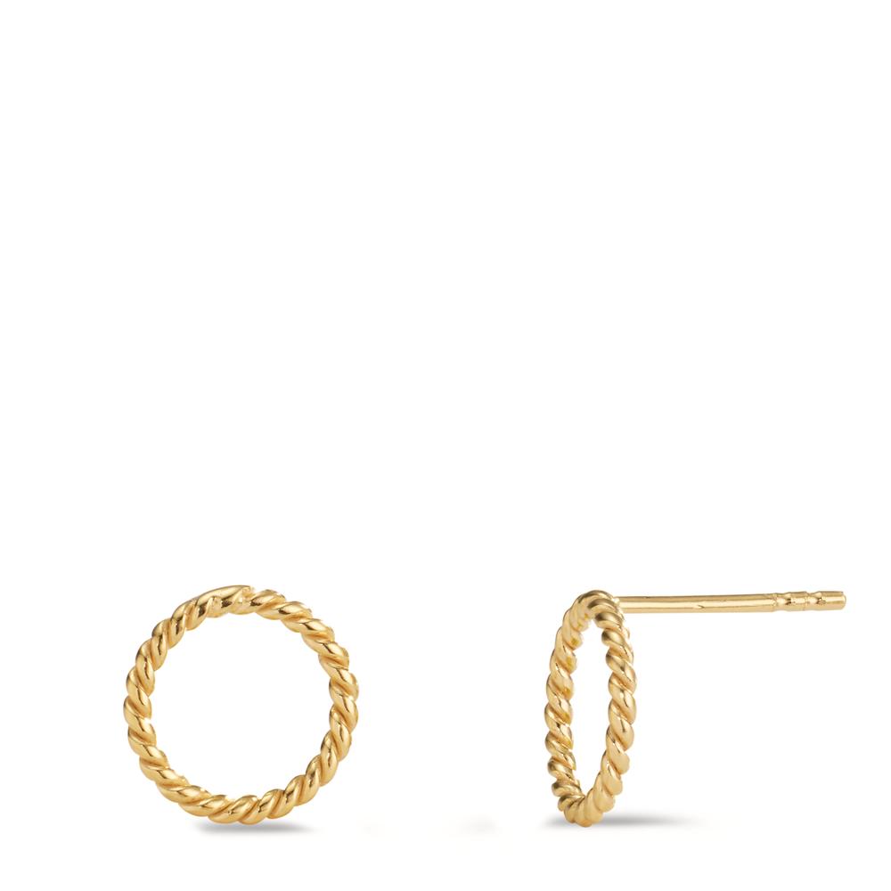 Clous d'oreilles Argent jaune Plaqué or Ø10 mm-608527
