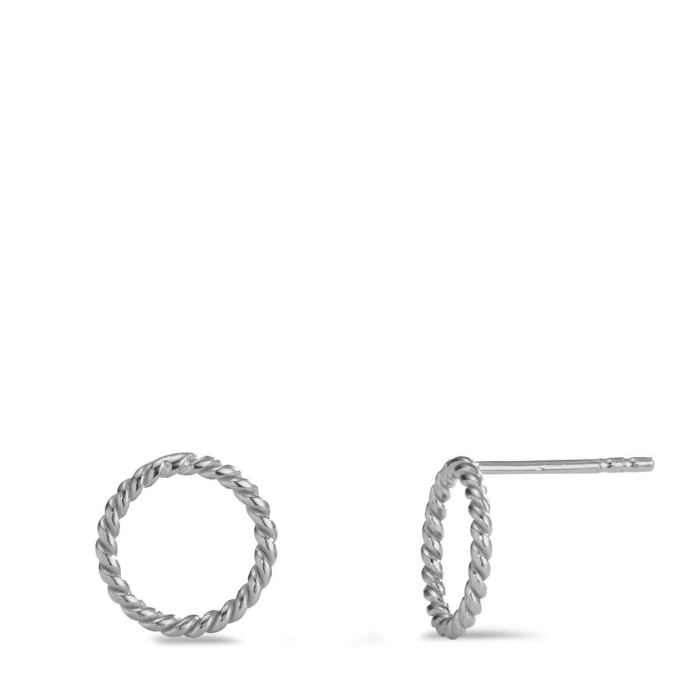 Clous d'oreilles Argent Rhodié Ø10 mm-608528