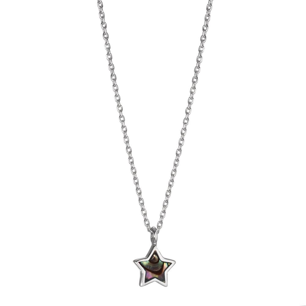 Collier Argent Abalone Rhodié Étoile 36-38 cm Ø7.5 mm-608566