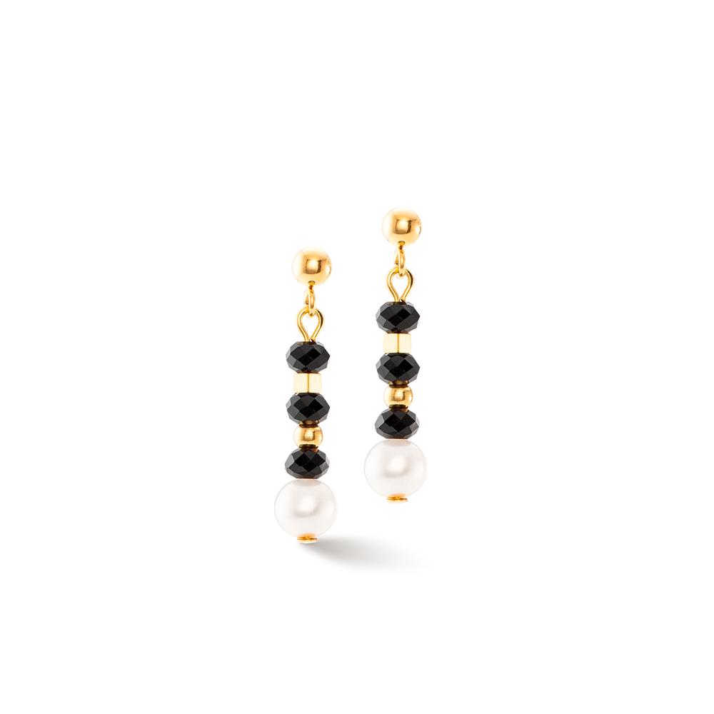 Pendant d'oreilles Acier inoxydable jaune PVD-608585